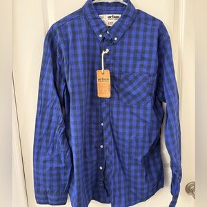 Urban Pipeline Blue Plaid Men's Shirt